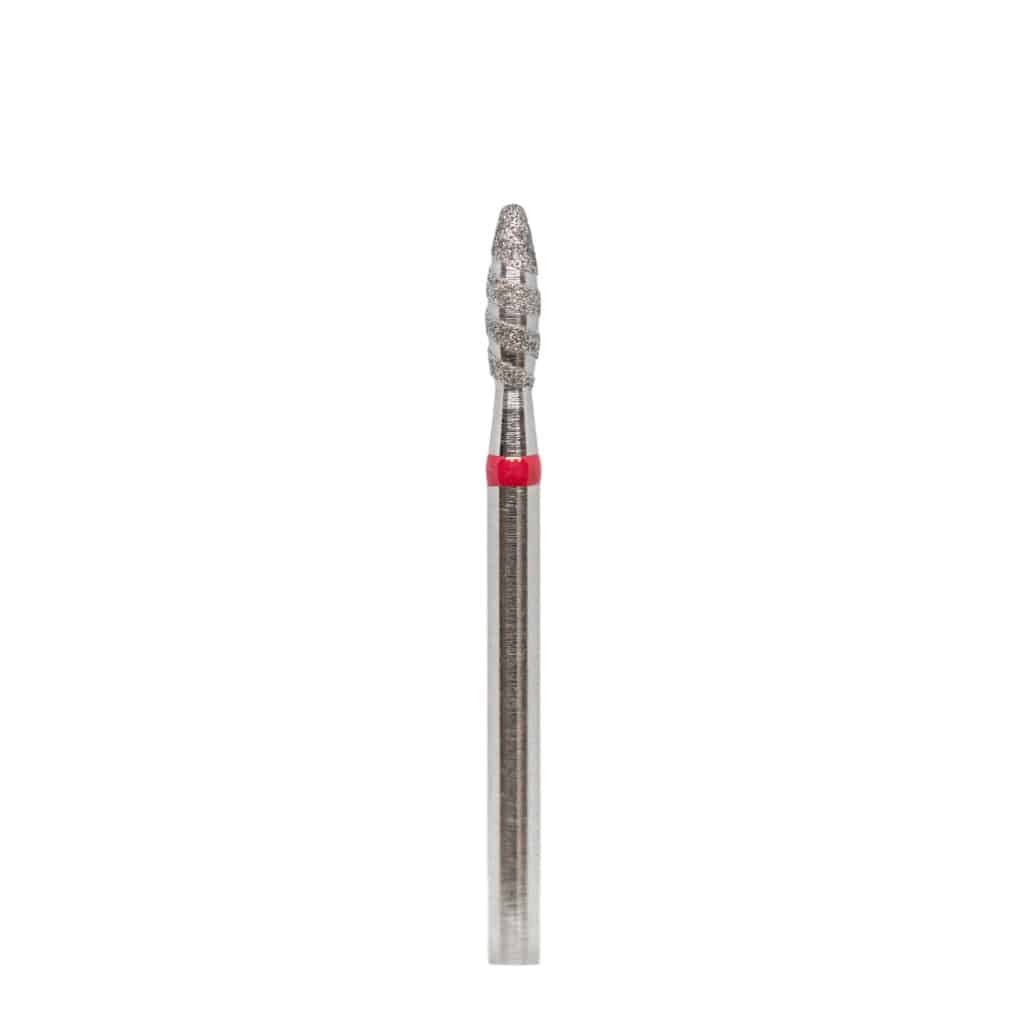 Diamond drill bit "flame “tornado” with safe end" 023 red