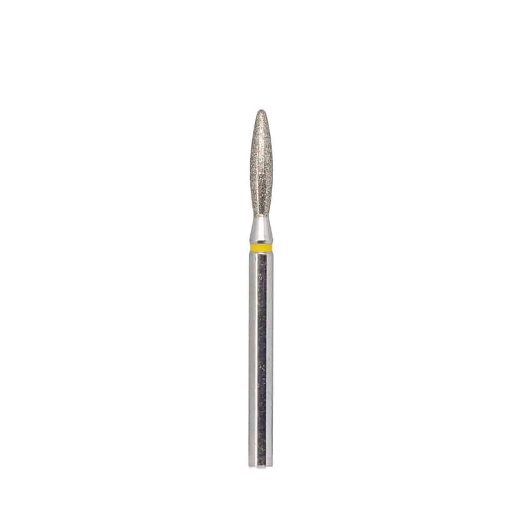 KMIZ Fresa de diamante "llama con punta de seguridad" 023 amarilla, 10mm [118073]