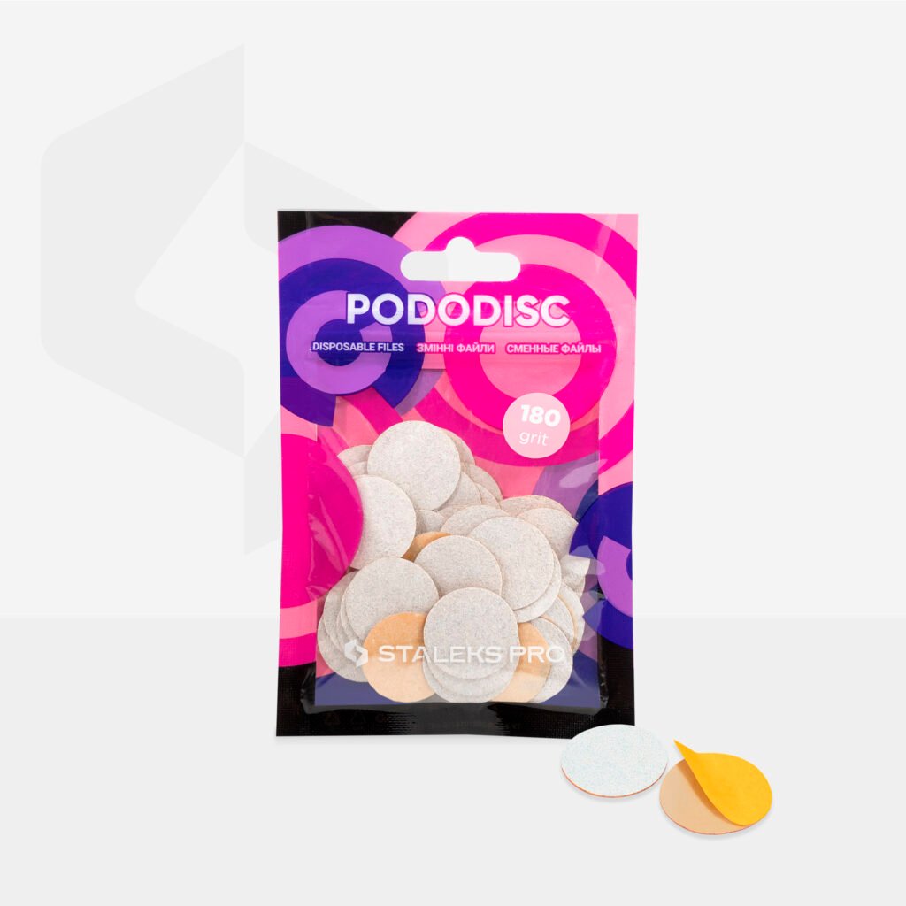 STALEKS Interchangeable files for pedicure disc M 180 grit, white (50 pcs.)[PDF-20-180W]