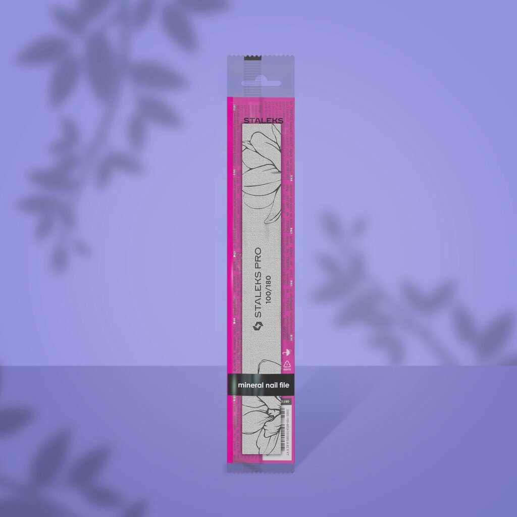 STALEKS Straight mineral nail file EXPERT 1 pcs [NFE-20-100/180]