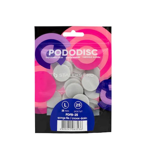 STALEKS Sponge for pedicure disc PODODISC L (25 pcs.) [PDFB-25]
