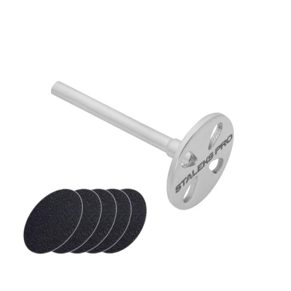 STALEKS Pedicure disc PRO, size S (15 mm) set with replaceable files 5 pcs. 180gr. [PDset-15]