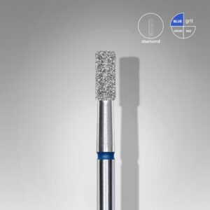 STALEKS EXPERT Diamond nail drill bit cylinder blue, head diameter 2,5 mm, working part 6 mm [FA20B025/6]